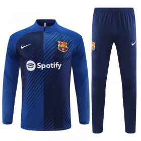 Tréninkový Mikina FC Barcelona Čtvrt Zip Modrá 2023-24 - Dětské